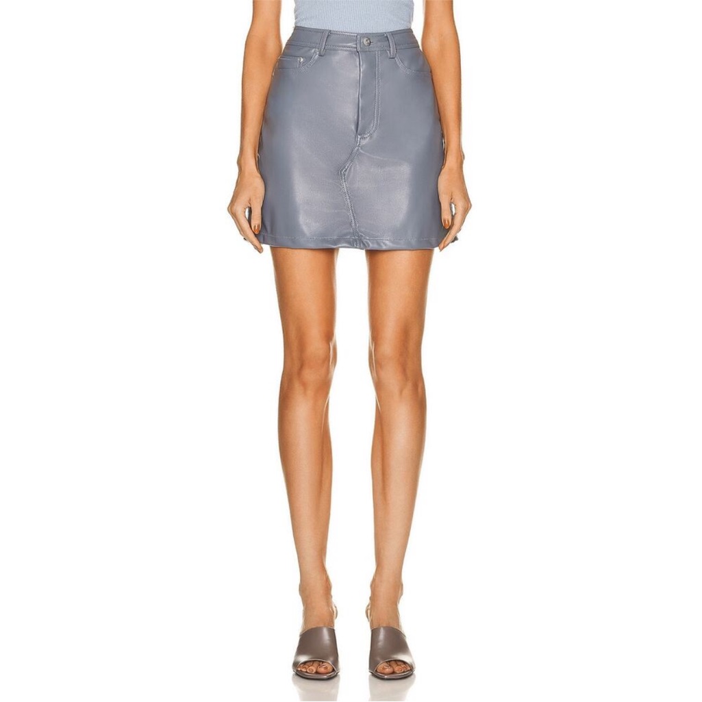 Jonathan Simkhai Gabbie Eco Vegan Leather Mini Skirt